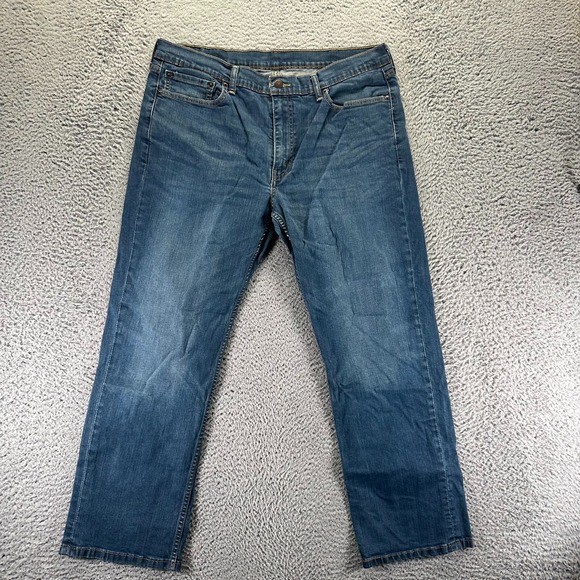Levi's Other - Levi's 514 Jeans Mens 38x30 Blue Cotton Denim Straight Workwear Faded Stretch
